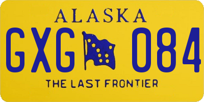 AK license plate GXG084