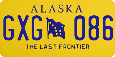 AK license plate GXG086