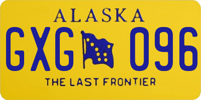 AK license plate GXG096