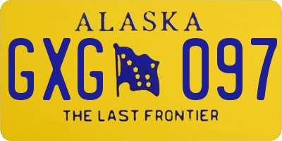 AK license plate GXG097