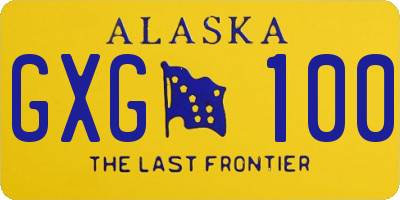 AK license plate GXG100