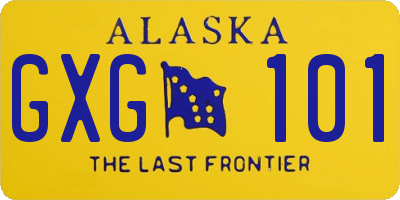 AK license plate GXG101