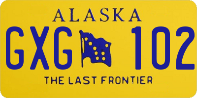 AK license plate GXG102