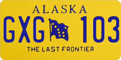 AK license plate GXG103