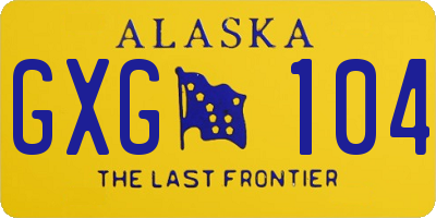 AK license plate GXG104