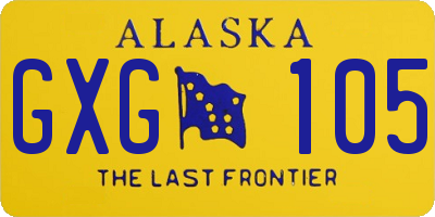 AK license plate GXG105