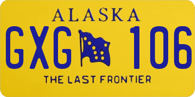AK license plate GXG106