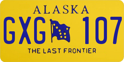 AK license plate GXG107