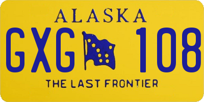 AK license plate GXG108