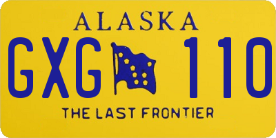 AK license plate GXG110