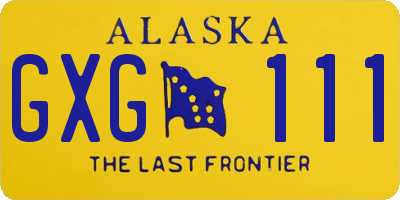 AK license plate GXG111