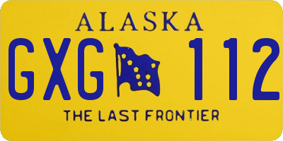 AK license plate GXG112