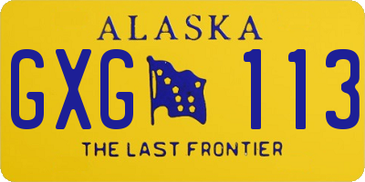 AK license plate GXG113