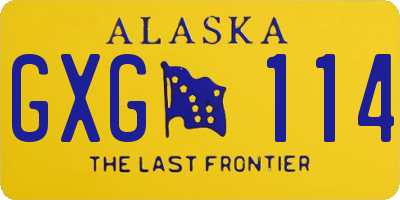 AK license plate GXG114