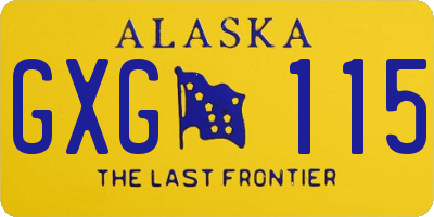 AK license plate GXG115