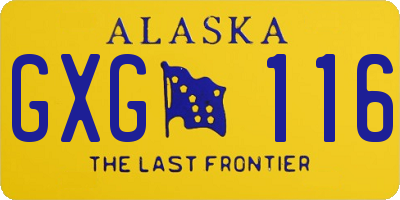AK license plate GXG116