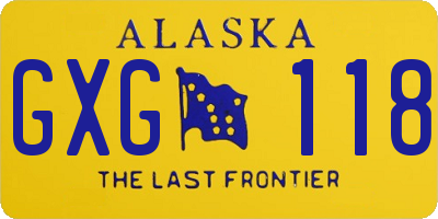 AK license plate GXG118