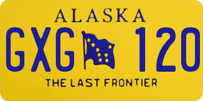 AK license plate GXG120