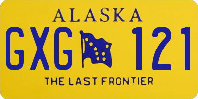 AK license plate GXG121