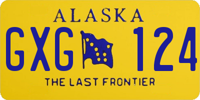 AK license plate GXG124