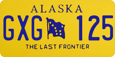 AK license plate GXG125