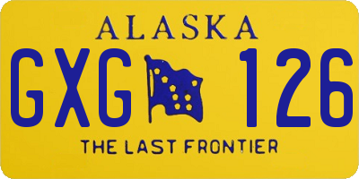 AK license plate GXG126