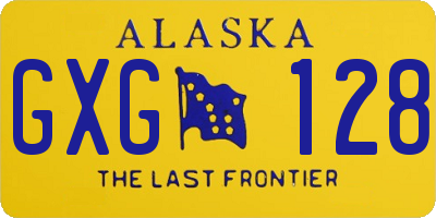 AK license plate GXG128