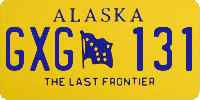 AK license plate GXG131