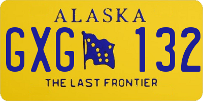 AK license plate GXG132