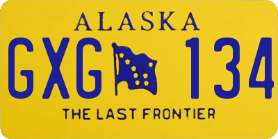 AK license plate GXG134