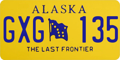 AK license plate GXG135