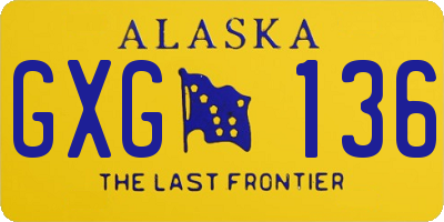 AK license plate GXG136