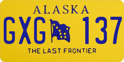 AK license plate GXG137