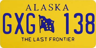 AK license plate GXG138