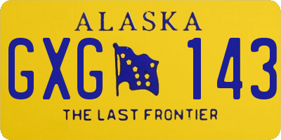 AK license plate GXG143