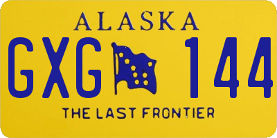 AK license plate GXG144