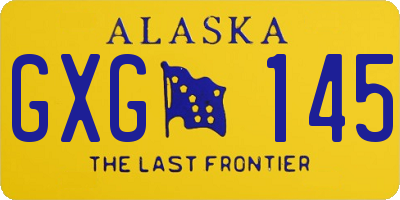 AK license plate GXG145