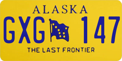 AK license plate GXG147