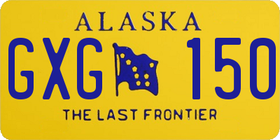 AK license plate GXG150