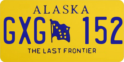 AK license plate GXG152