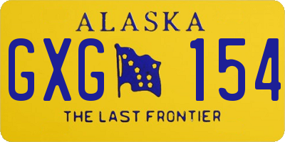 AK license plate GXG154