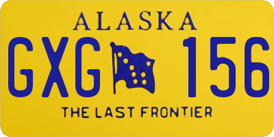 AK license plate GXG156