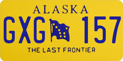 AK license plate GXG157