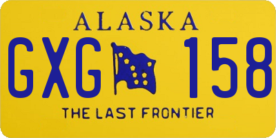 AK license plate GXG158