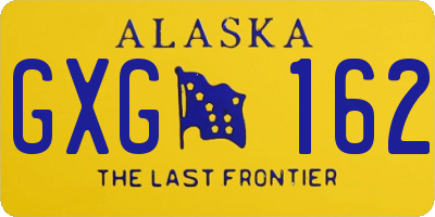 AK license plate GXG162