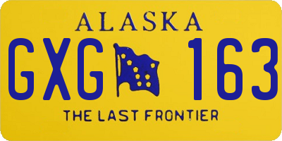 AK license plate GXG163