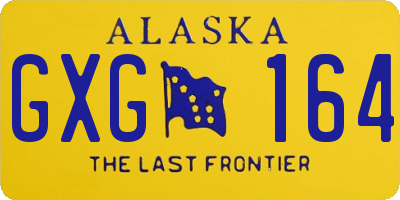 AK license plate GXG164