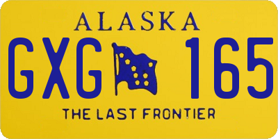 AK license plate GXG165