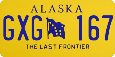 AK license plate GXG167