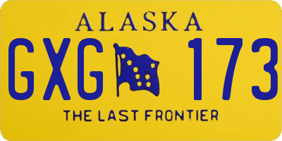 AK license plate GXG173